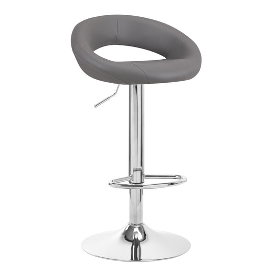 4Rico QS-B10 eco bar stool, gray leather
