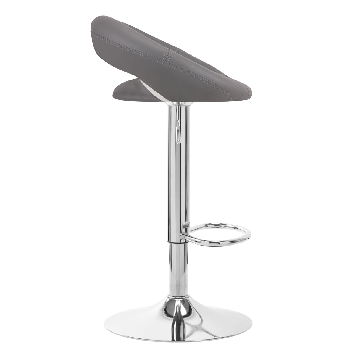 4Rico QS-B10 eco bar stool, gray leather