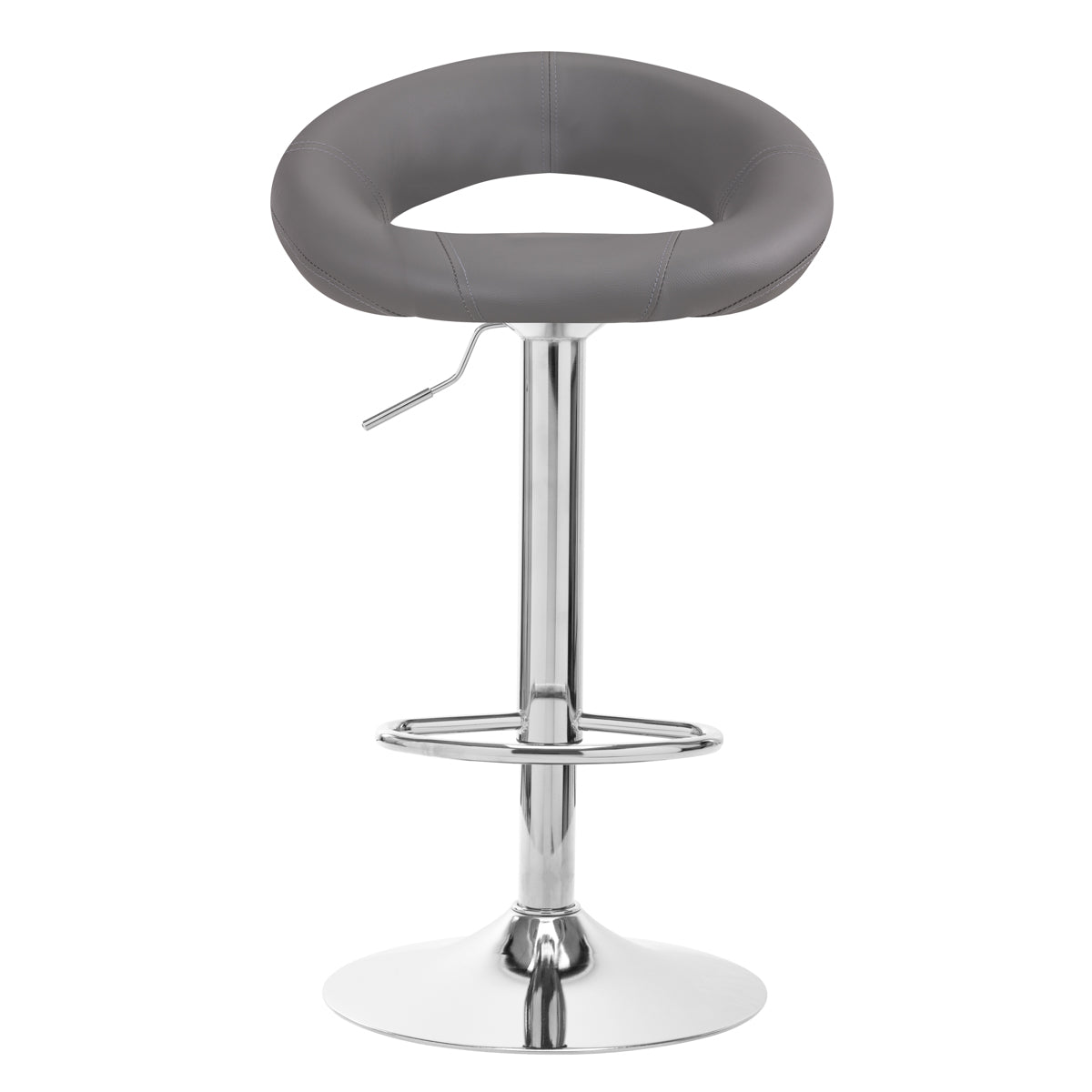 4Rico QS-B10 eco bar stool, gray leather