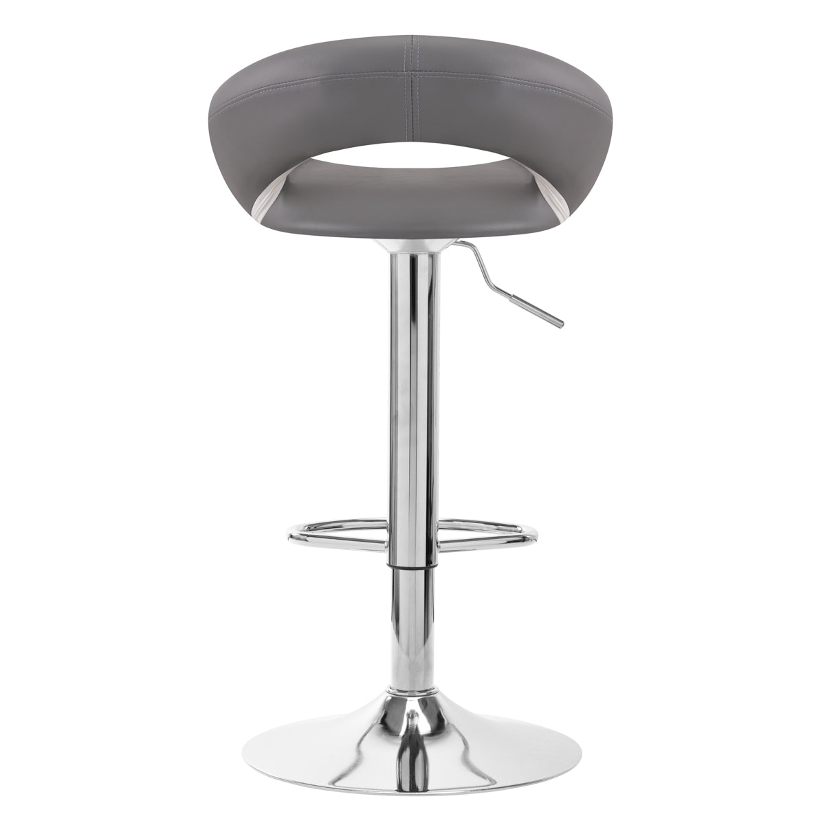 4Rico QS-B10 eco bar stool, gray leather