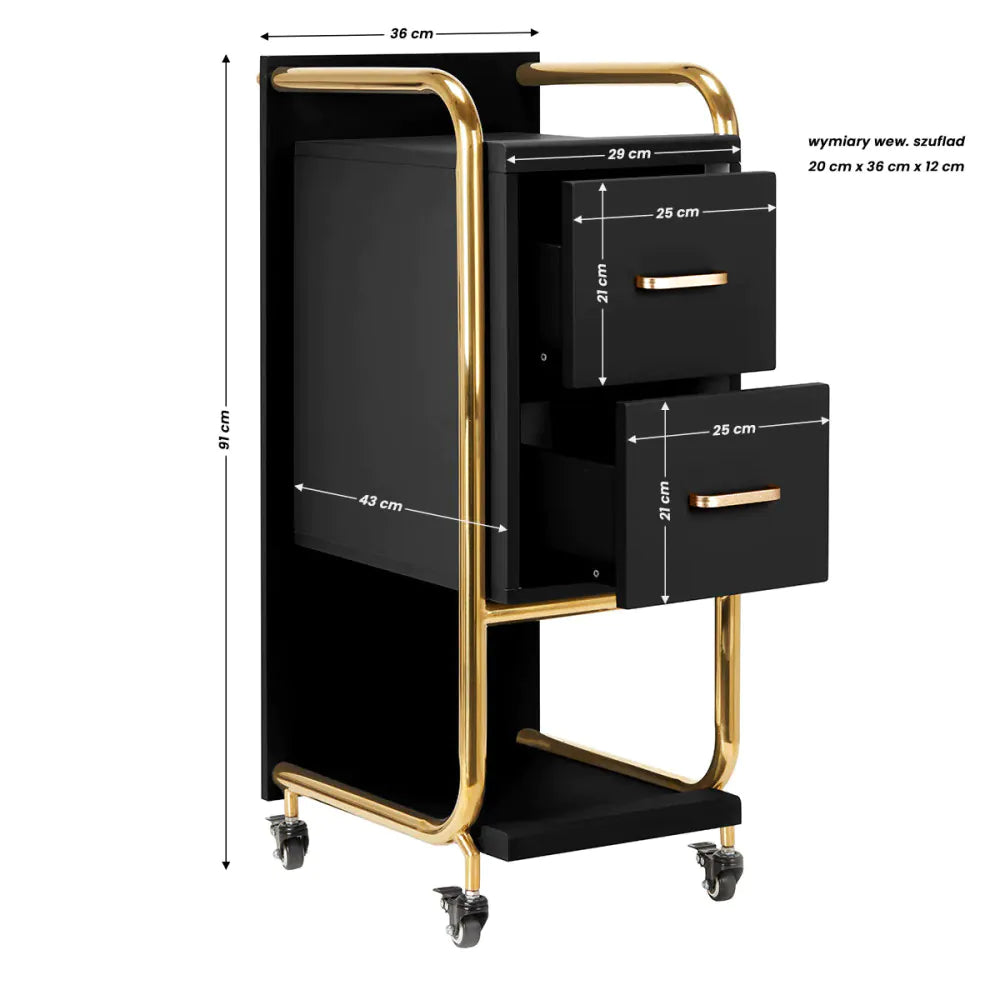Gabbiano Friseurhelfer Solo Gold – Schwarz