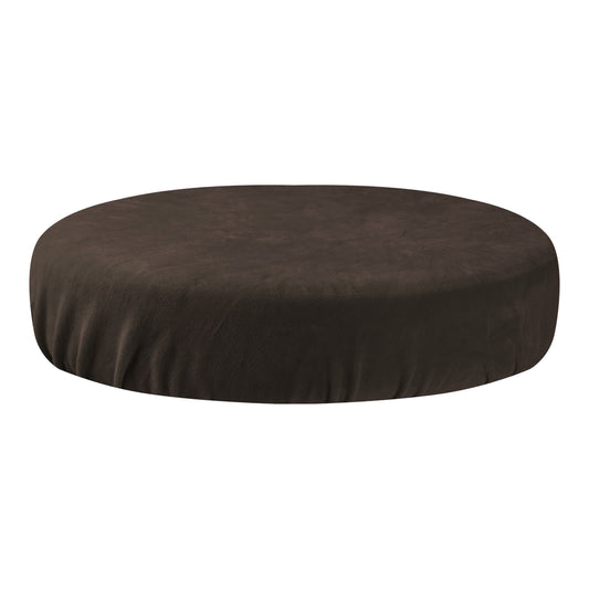 Brown velvet stool cover