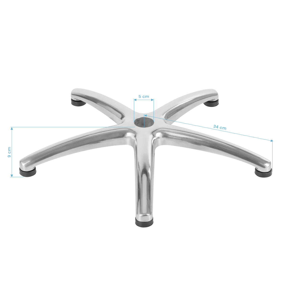 Base for a hairdressing chair, cross L008