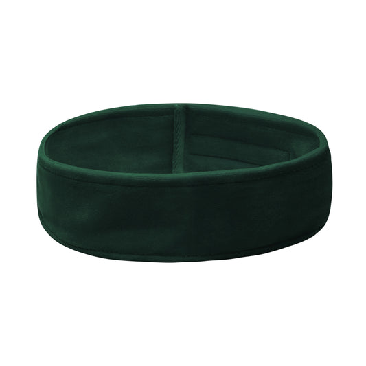 Bottle green velvet cosmetic headband