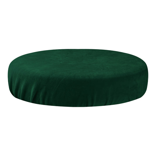 Bottle green velvet stool cover