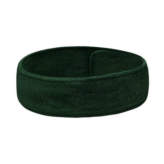 Bottle green terry headband