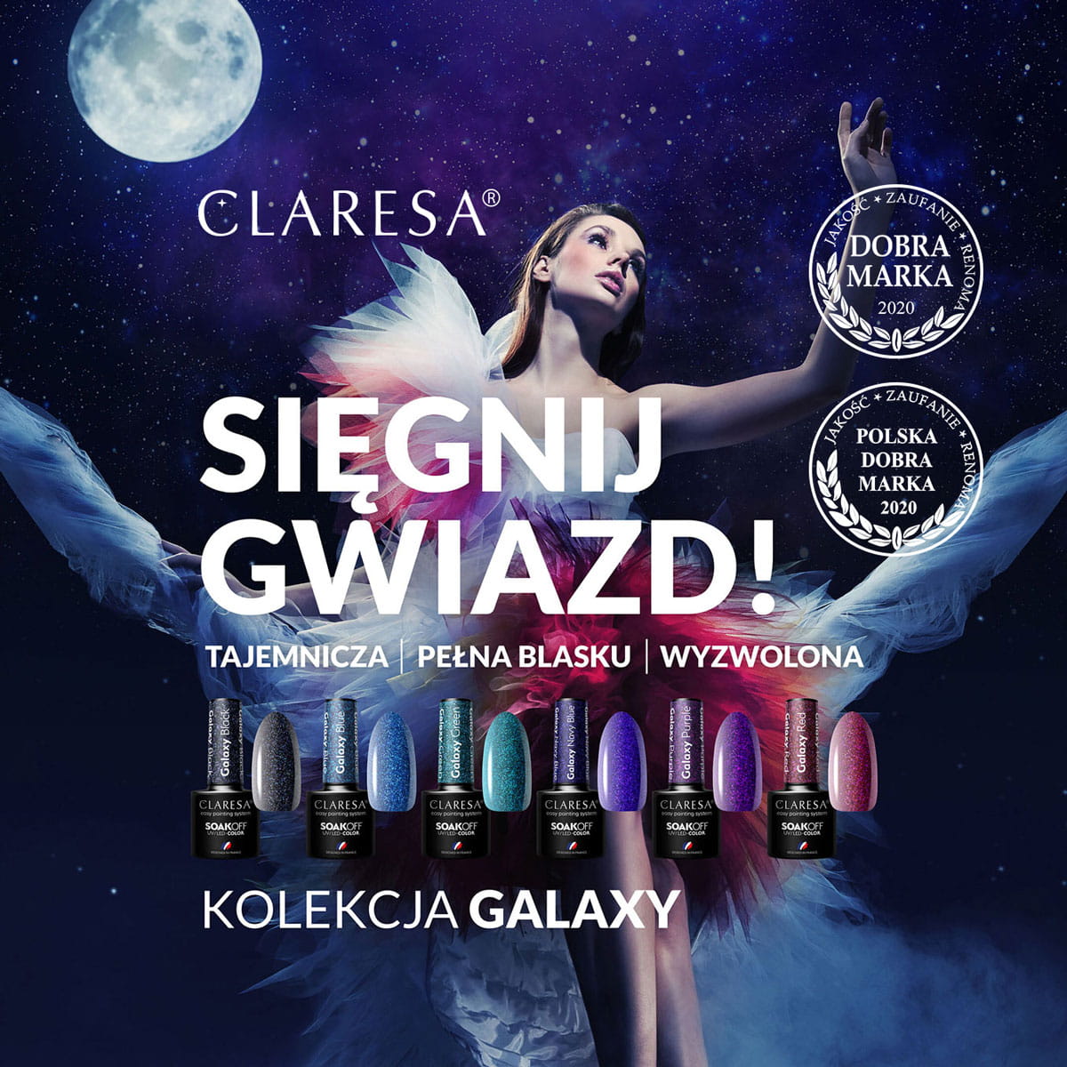 CLARESA Galaxy Black hybrid varnish 5g