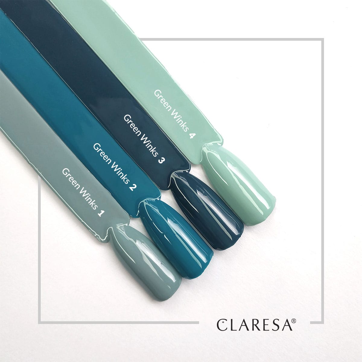 CLARESA hybrid varnish GREEN WINKS 3 -5g
