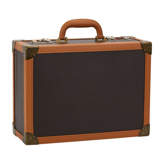 Brown barber suitcase