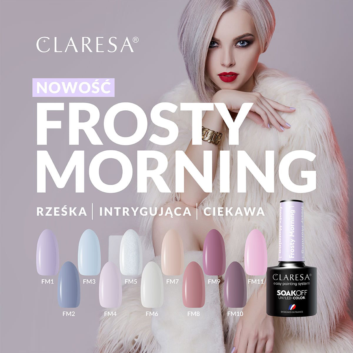 CLARESA Frosty Morning 2 hybrid varnish -5g