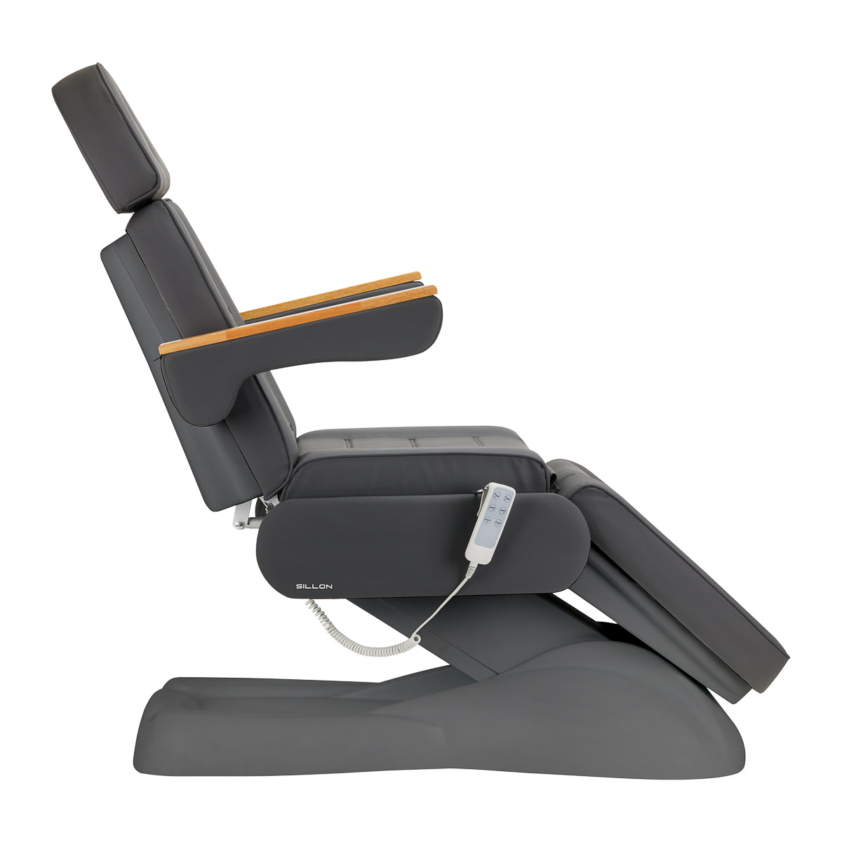 Elektrické kosmetické křeslo SILLON Lux 273b, 3 šedé motory, šedá základna