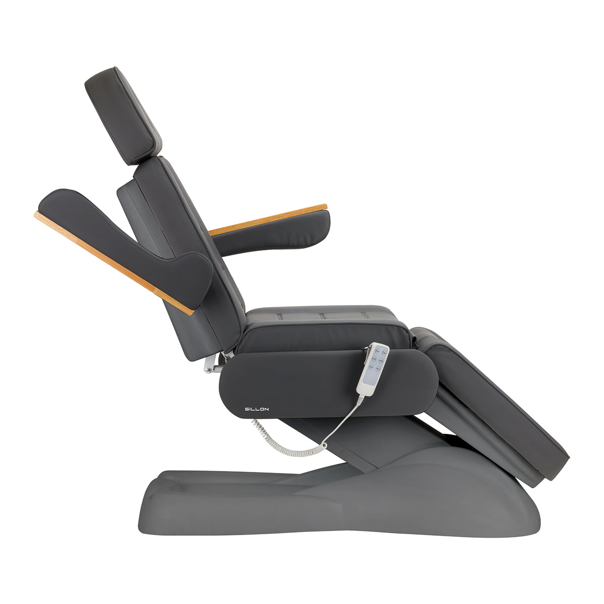 Elektrické kosmetické křeslo SILLON Lux 273b, 3 šedé motory, šedá základna