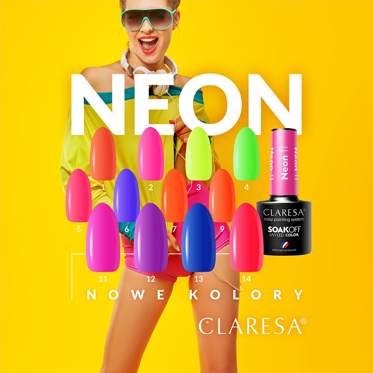 CLARESA NEON 14 hybrid varnish -5g