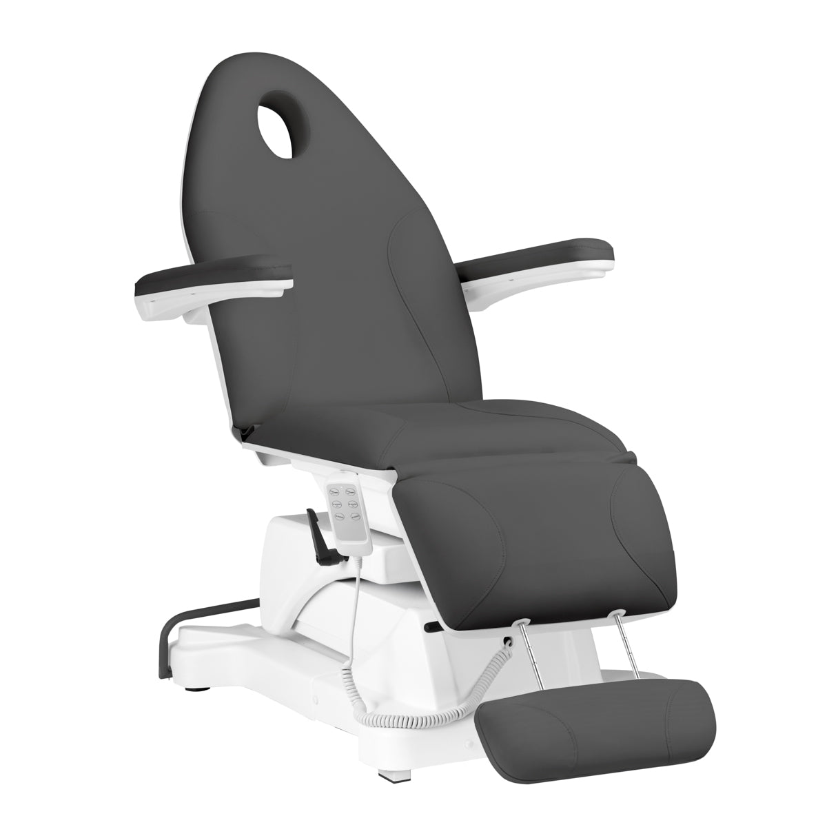 Elektrické kosmetické křeslo Sillon Basic 3 motory. otočná šedá