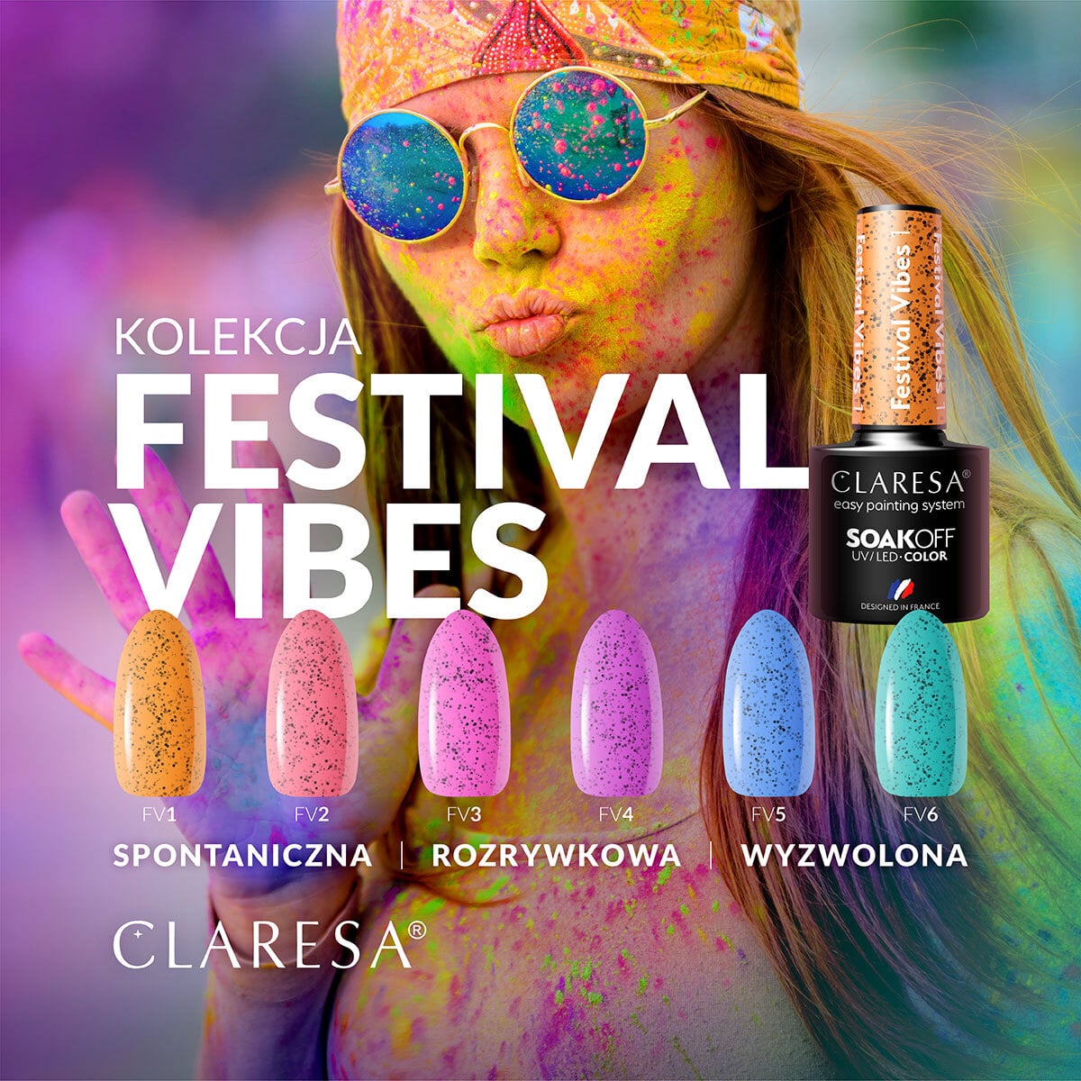 CLARESA Hybrid nail polish Festival Vibes 2 -5g