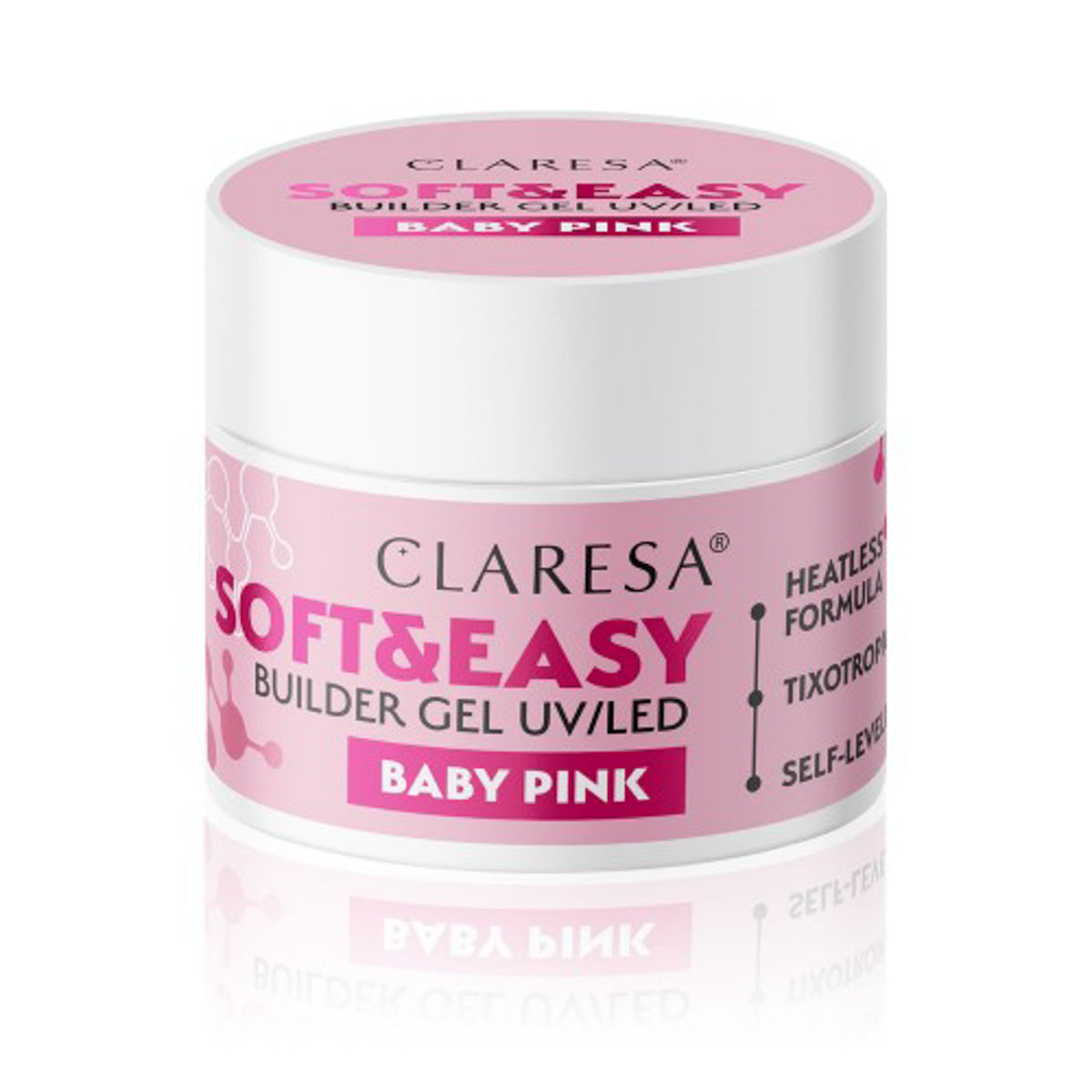 Claresa stavební gel Soft&Easy gel baby pink 90g