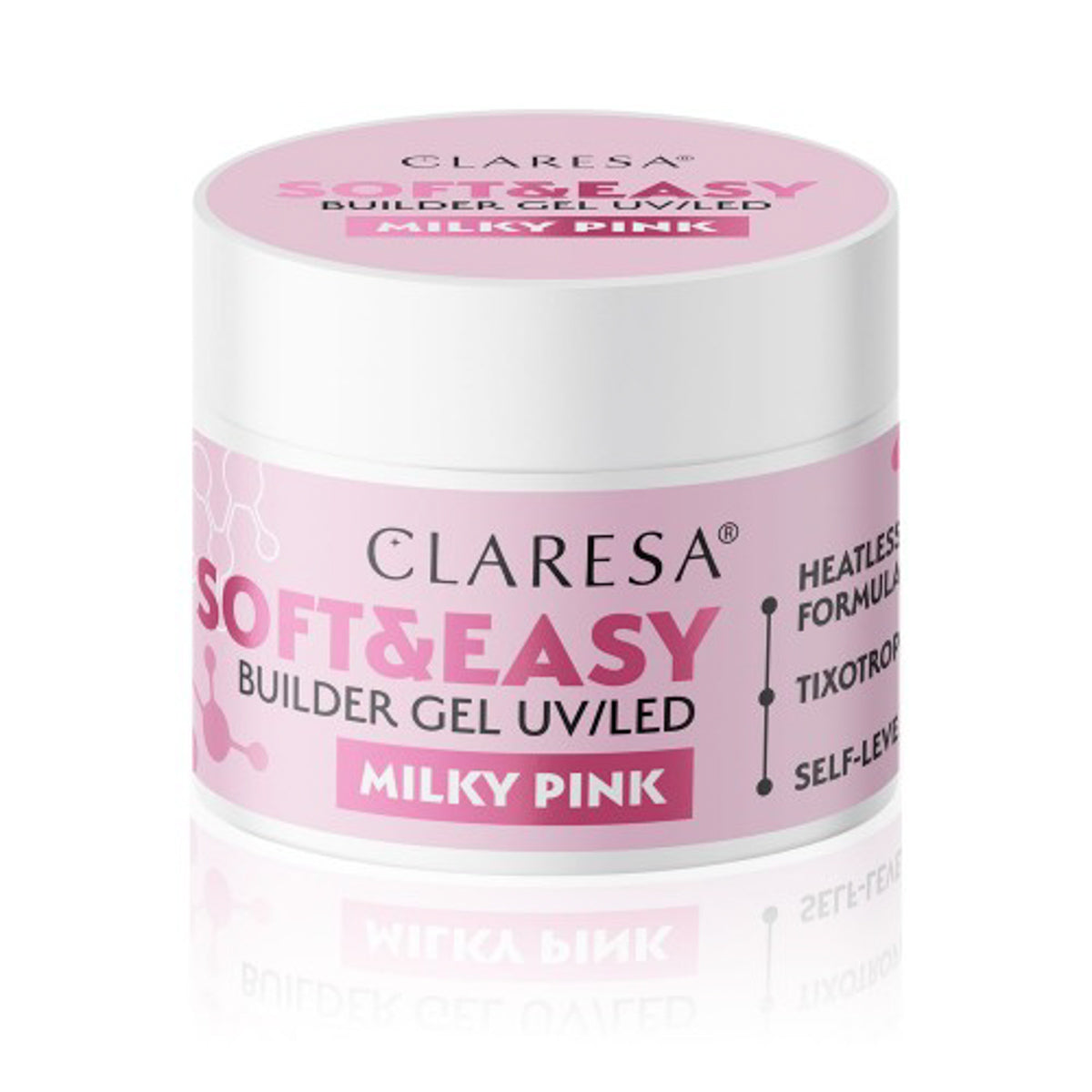 Claresa stavební gel Soft&Easy gel mléčně růžový 90g