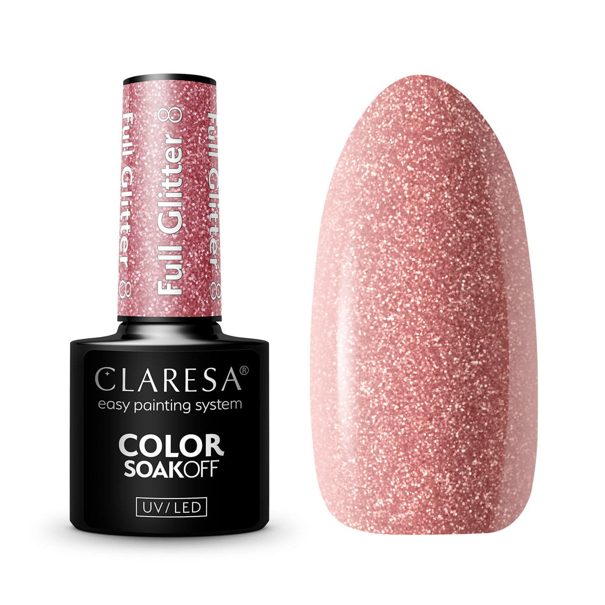 CLARESA Hybrid varnish FULL GLITTER 8 -5g