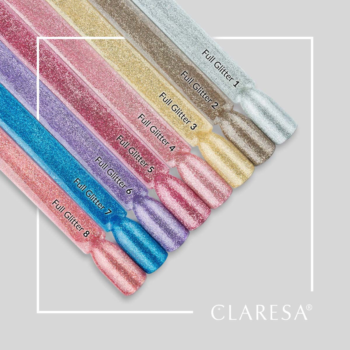 CLARESA Hybrid varnish FULL GLITTER 8 -5g