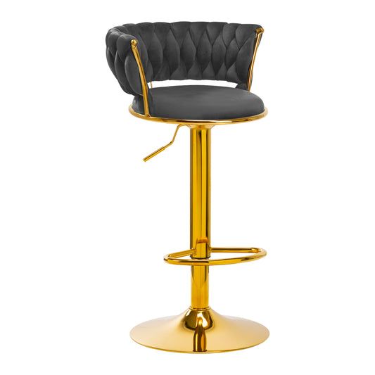 4Rico Bar stool QS-B313a, gray velvet