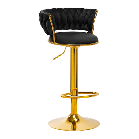 4Rico QS-B313a bar stool, black velvet