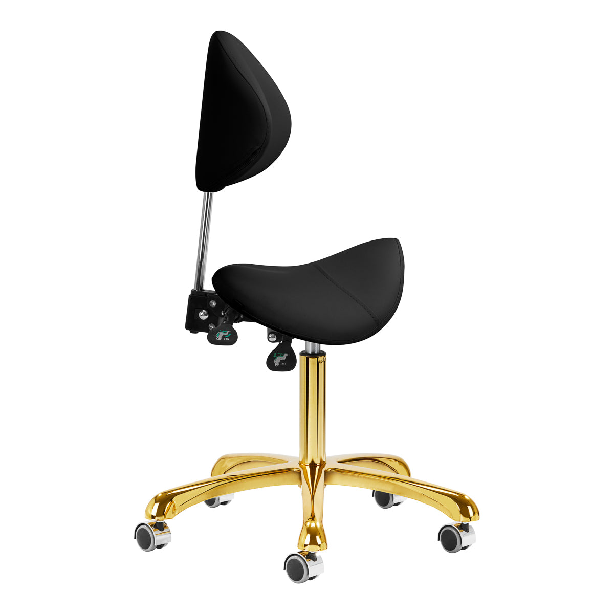 Kosmetický taburet 1004 Giovanni gold black