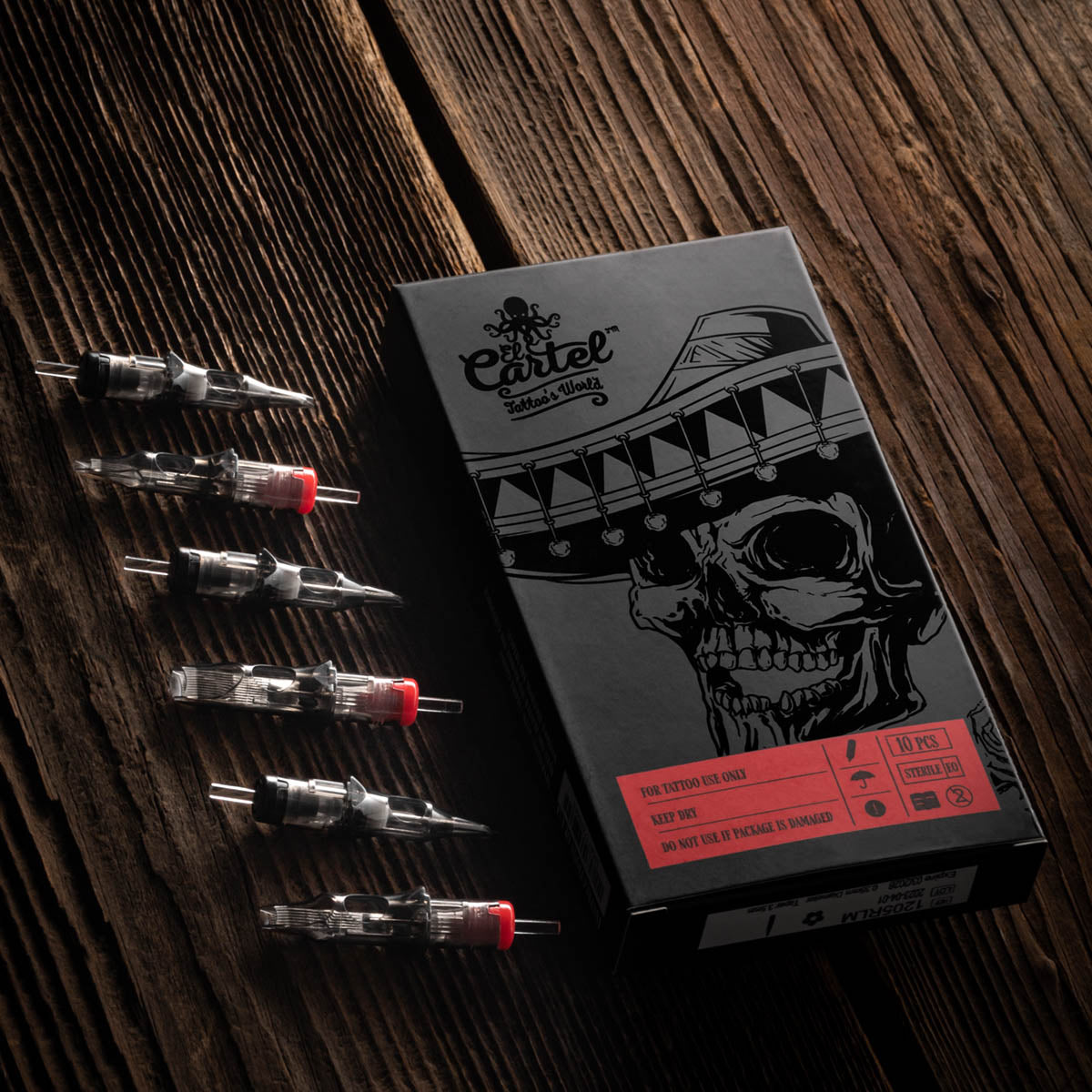 El Cartel V2 - 4 InRow 0.30 3RLX Long Taper tattoo cartridge 10 pcs.