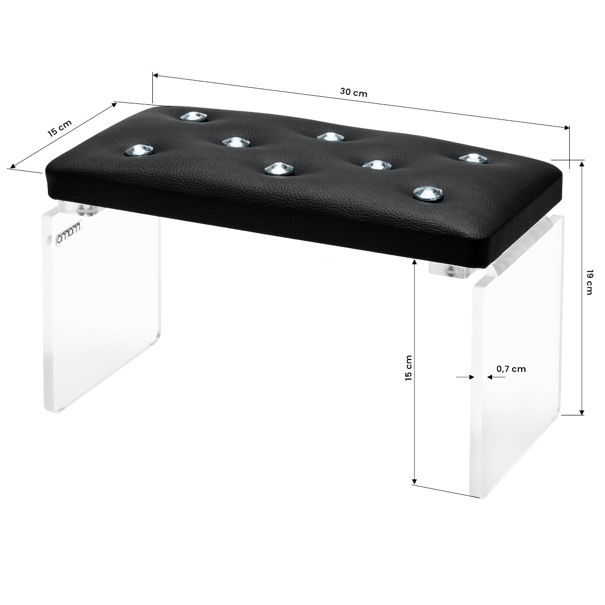 Podpora manikúry Momo Diamond Black