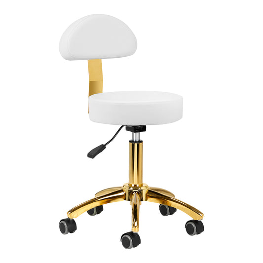 AM-304G cosmetic stool, white gold