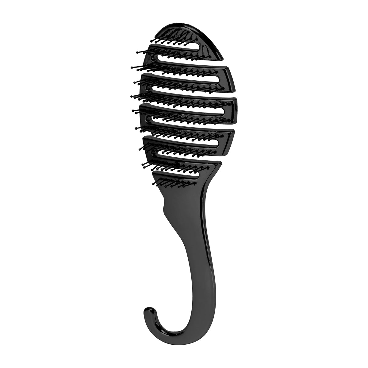 Flexibilní kartáč na vlasy P-1032 Black
