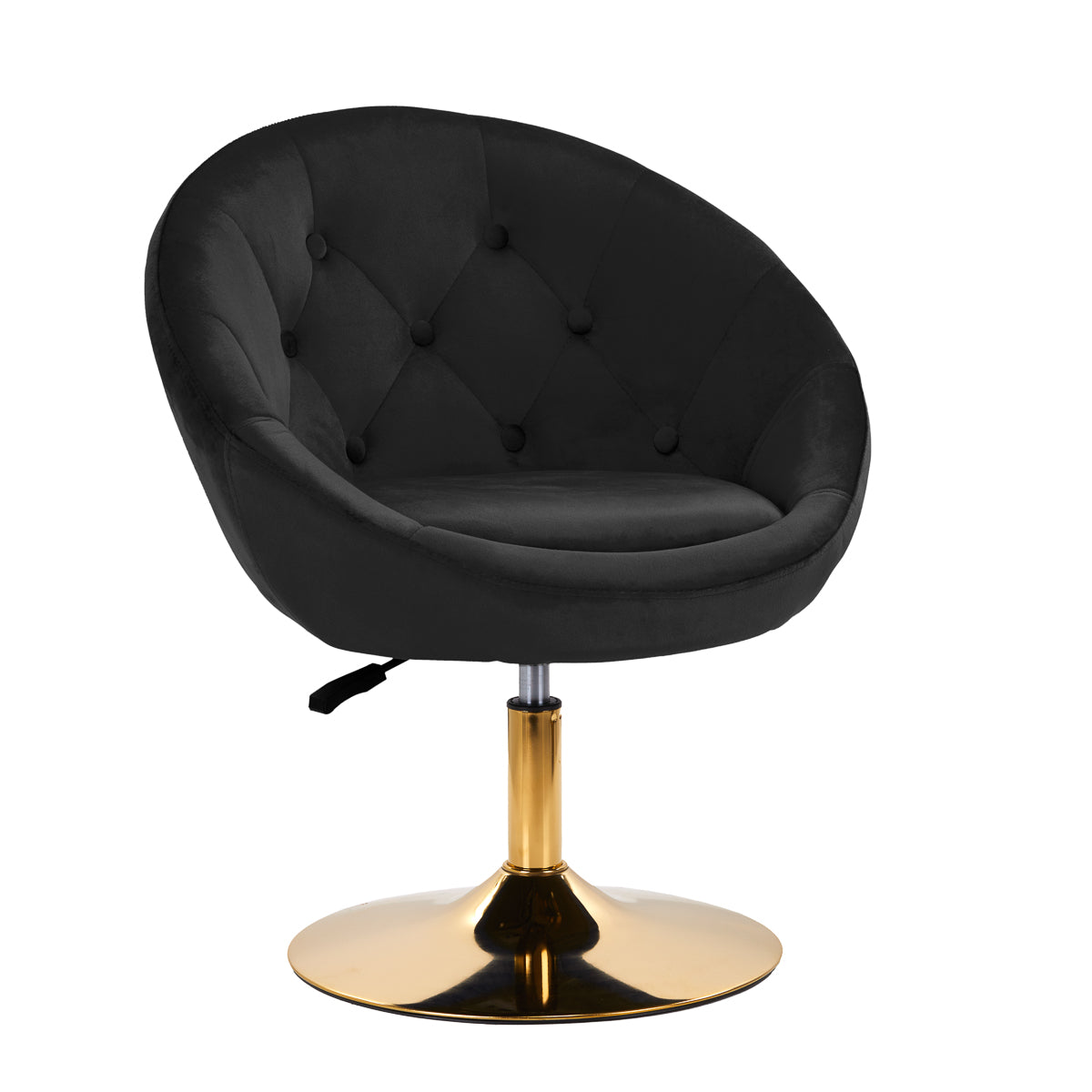 4Rico swivel armchair QS-BL12G, black velvet