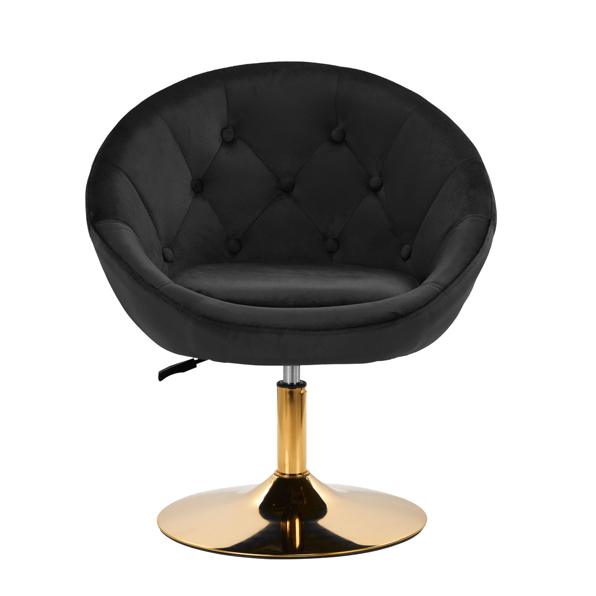 4Rico swivel armchair QS-BL12G, black velvet