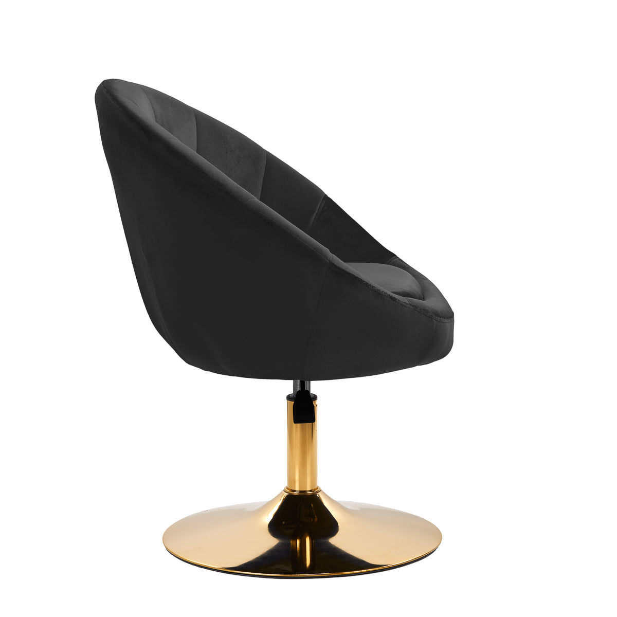 4Rico swivel armchair QS-BL12G, black velvet