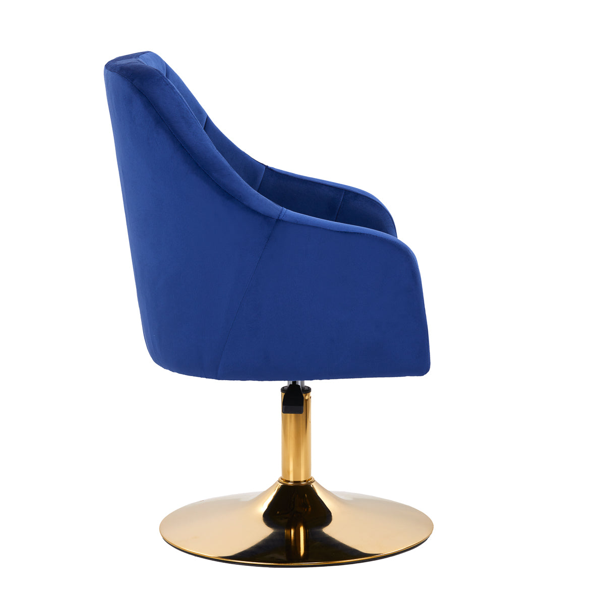 4Rico swivel armchair QS-BL14G navy blue velvet