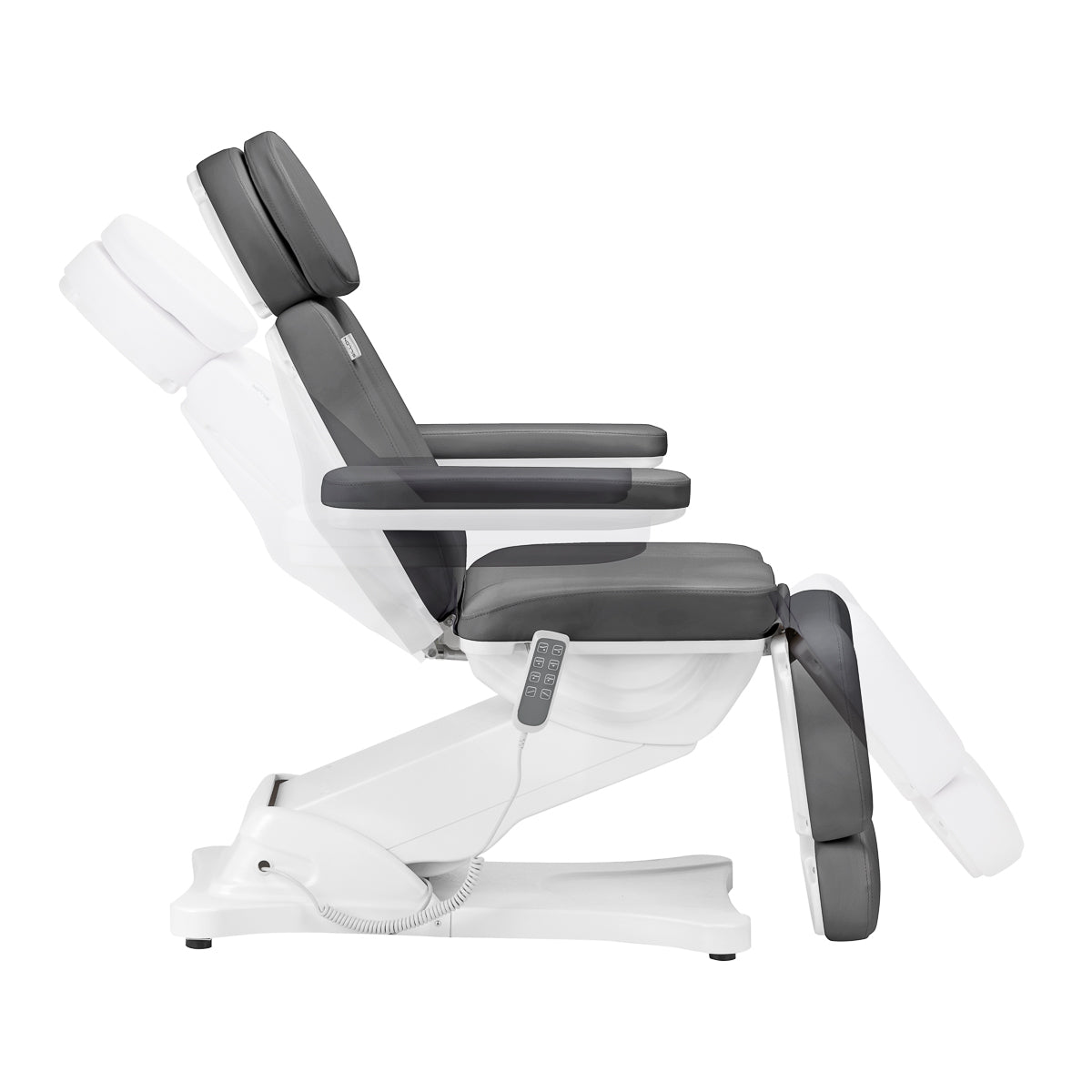 Elektrické kosmetické křeslo SILLON CLASSIC, 4 motory, s kolébkou, šedé