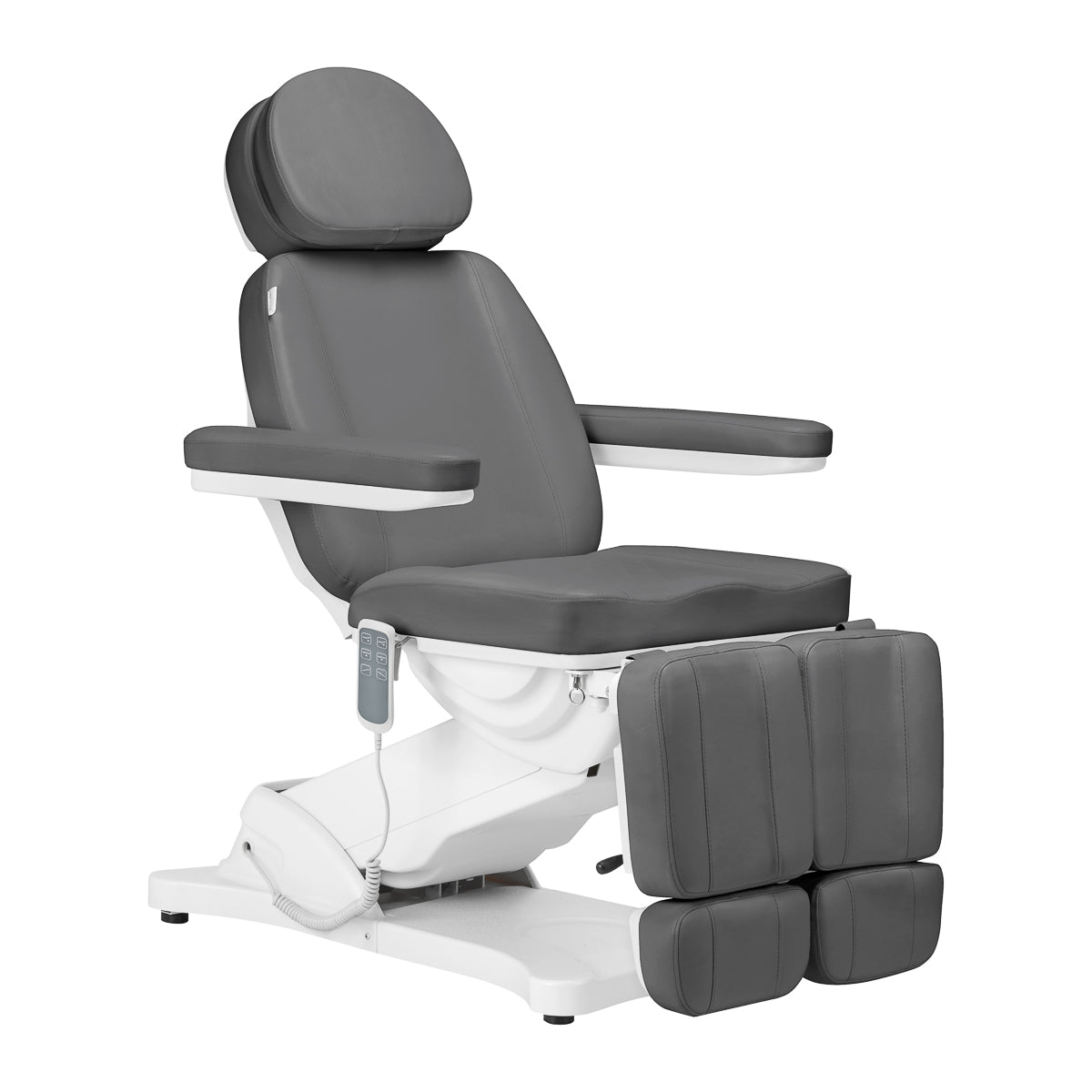 Elektrické kosmetické křeslo SILLON CLASSIC, 3 motory, s kolébkou pro pedi, šedé