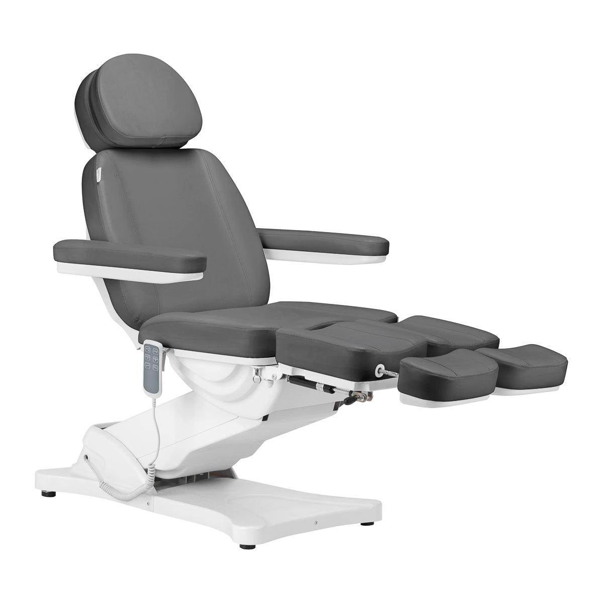 Elektrické kosmetické křeslo SILLON CLASSIC, 3 motory, s kolébkou pro pedi, šedé