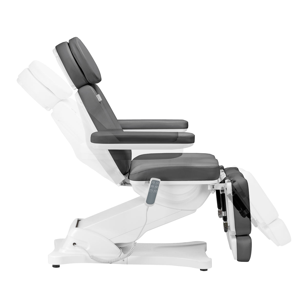 Elektrické kosmetické křeslo SILLON CLASSIC, 3 motory, s kolébkou pro pedi, šedé