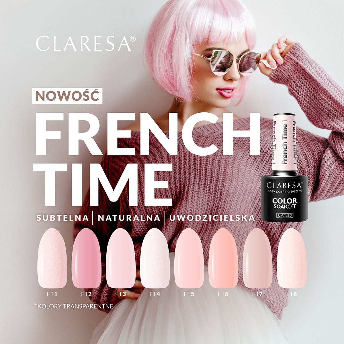 CLARESA French Time 3 hybrid varnish -5g