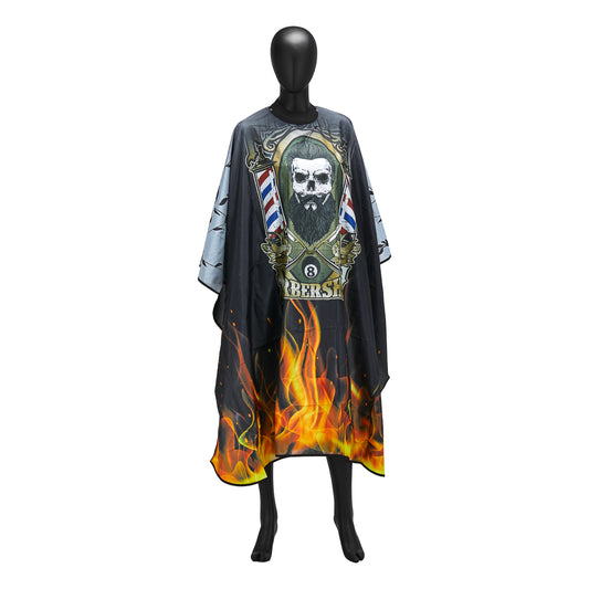 Barber cape with rubber collar J-455