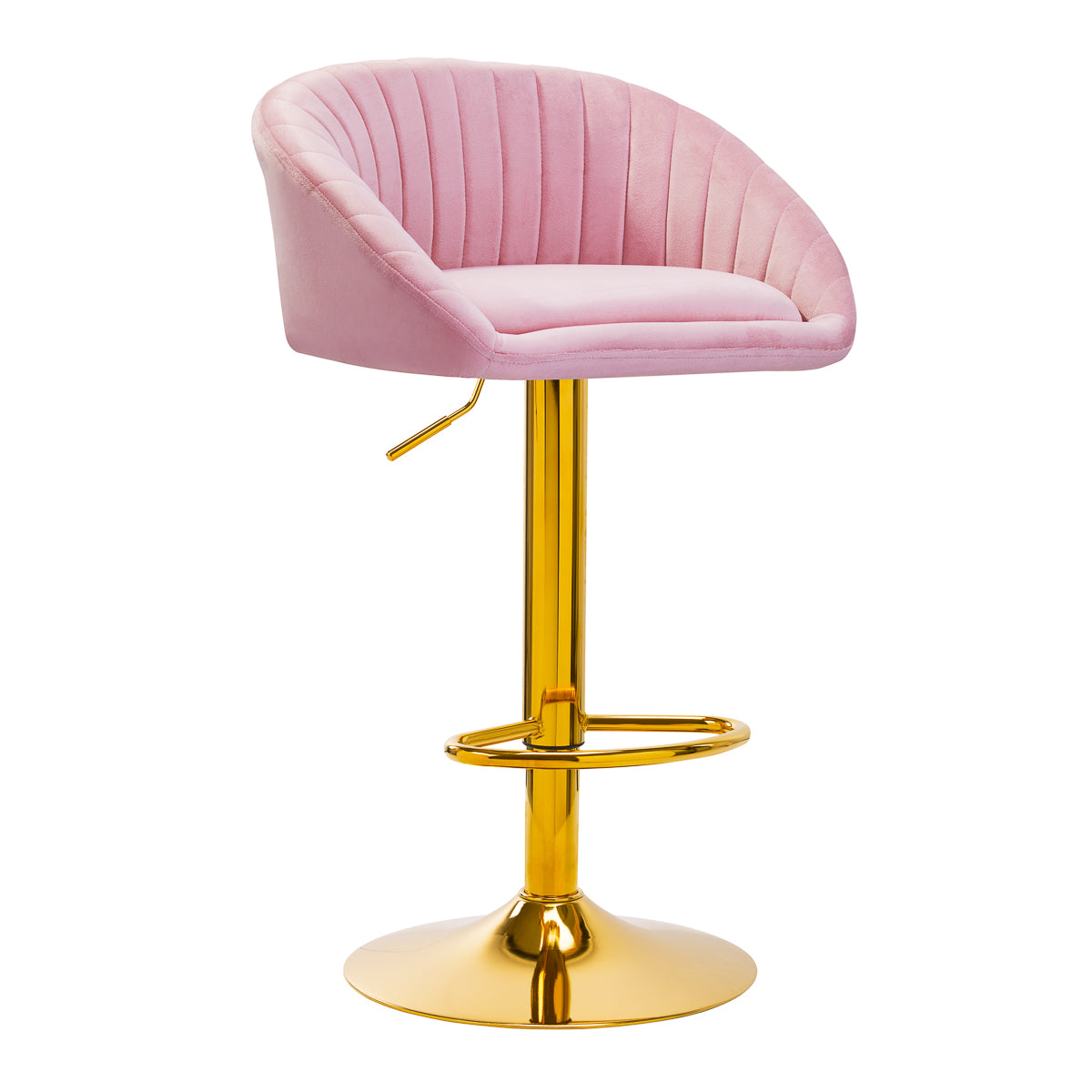 4Rico Bar stool QS-B16G, pink velvet