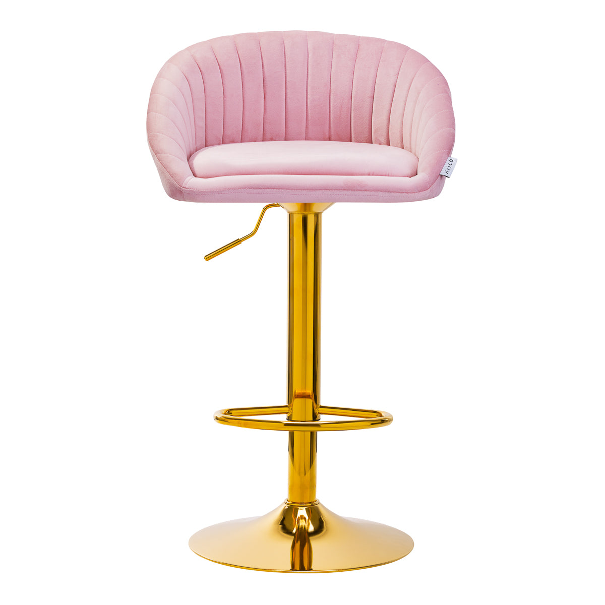 4Rico Bar stool QS-B16G, pink velvet