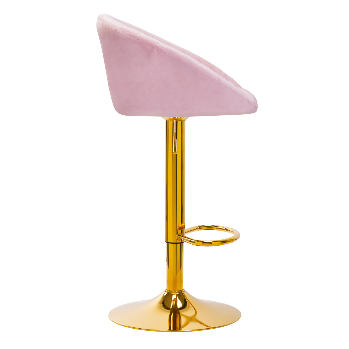 4Rico Bar stool QS-B16G, pink velvet