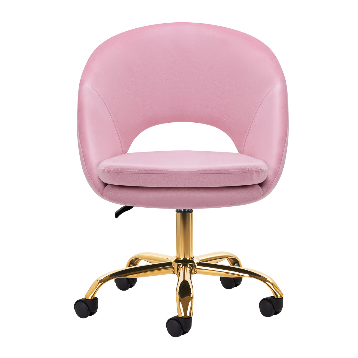 4Rico QS-MF18G swivel chair, pink velvet