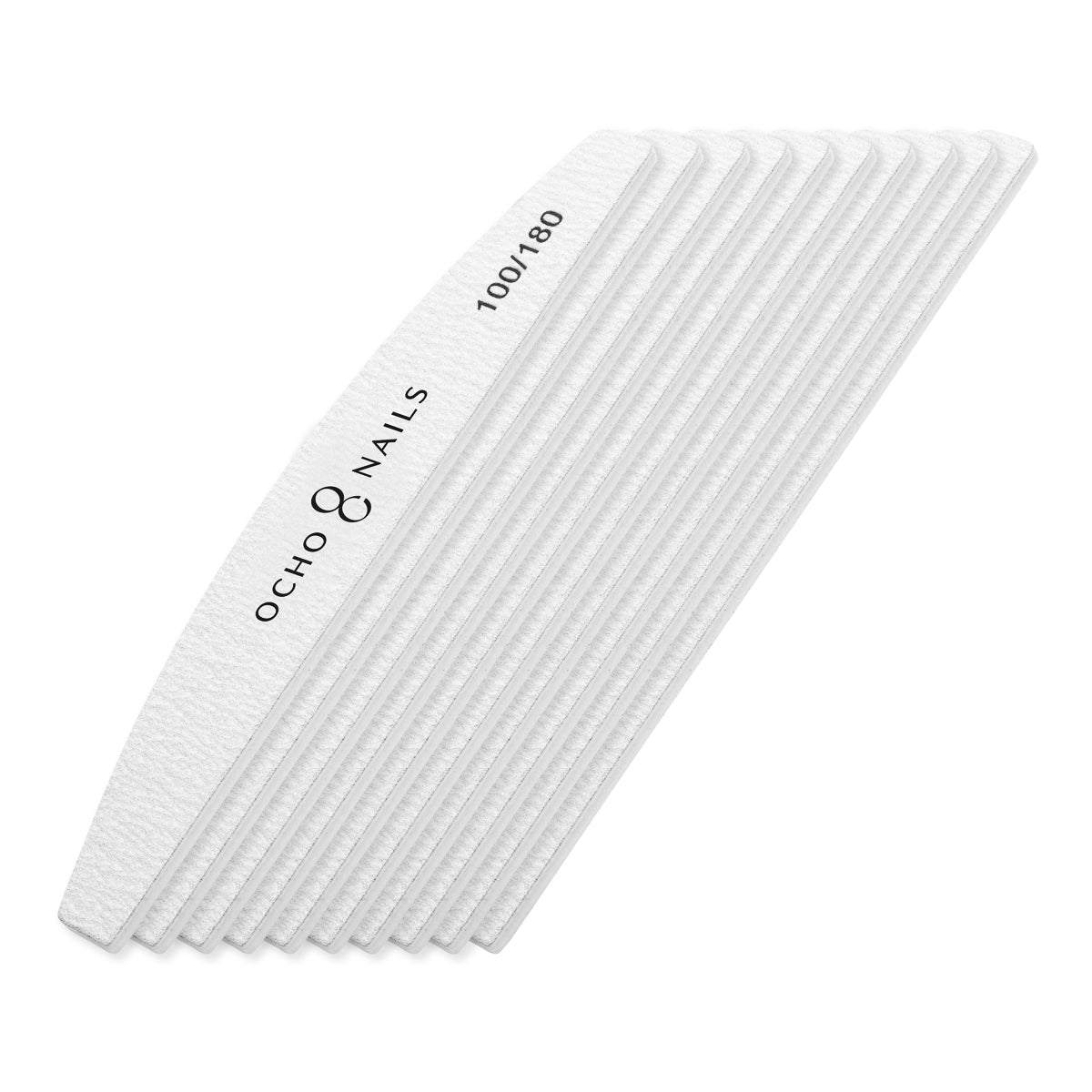 Pilník půlměsíc Ocho Nails 100/180 10 ks.