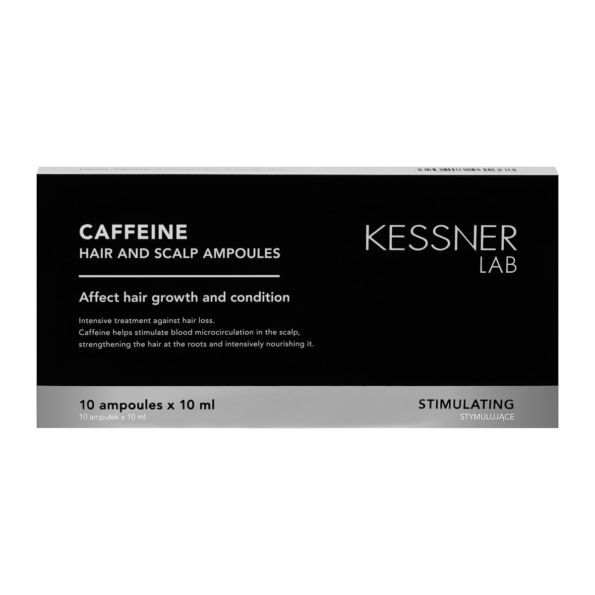 KESSNER LAB Kofeinové ampule na vlasovou pokožku a vlasy 10 x 10 ml
