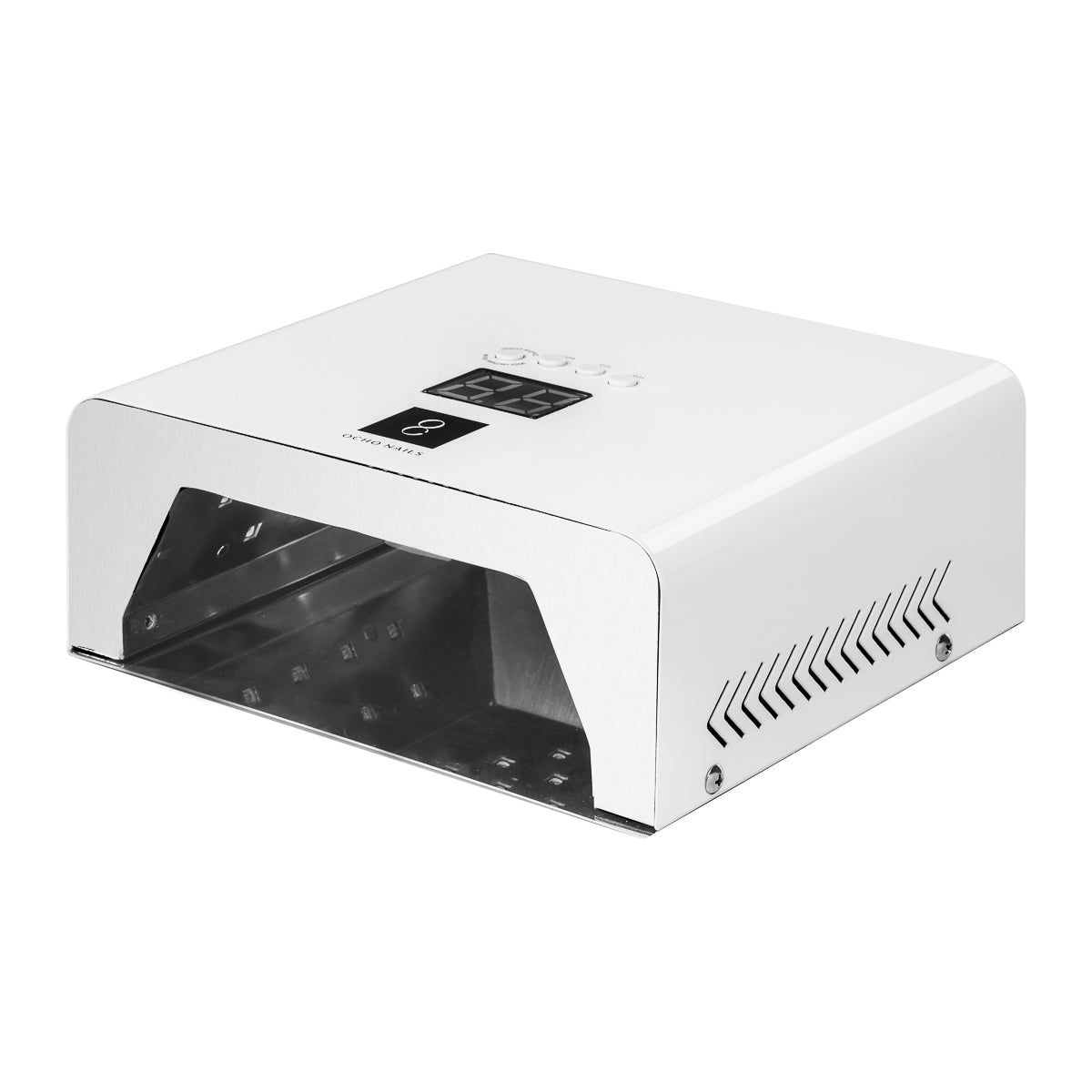 OCHO NAILS PRO X23 180W LED UV lampa, kov, bílá, zrcadlový interiér