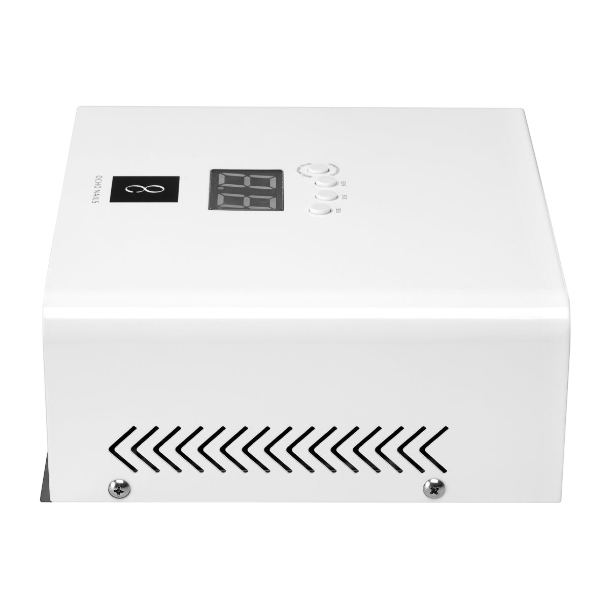 OCHO NAILS PRO X23 180W LED UV lampa, kov, bílá, zrcadlový interiér