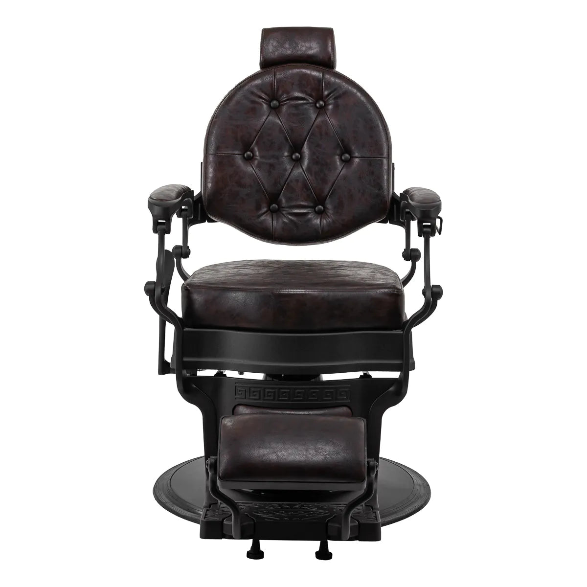 Barbershop chair Gabbiano President brown with black frame
