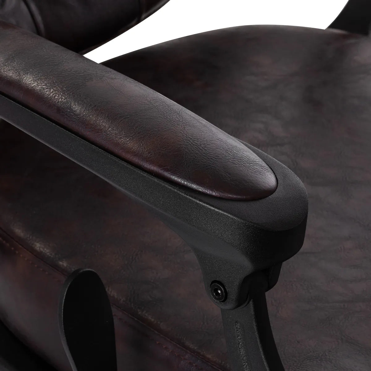 Barbershop chair Gabbiano President brown with black frame